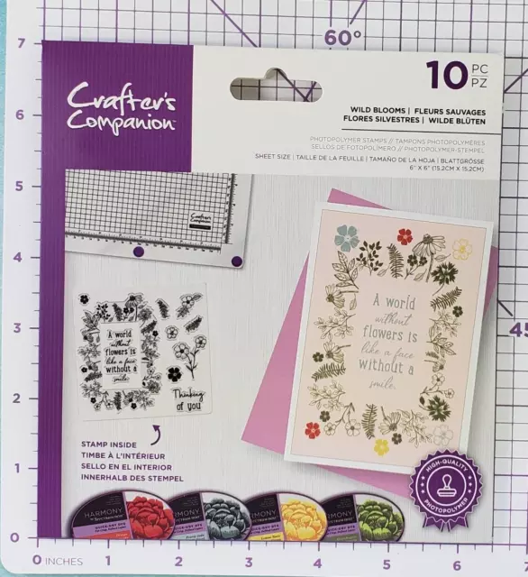 Crafter's Companion Photopolymer Aperture Stamp Sets WILD BLOOMS