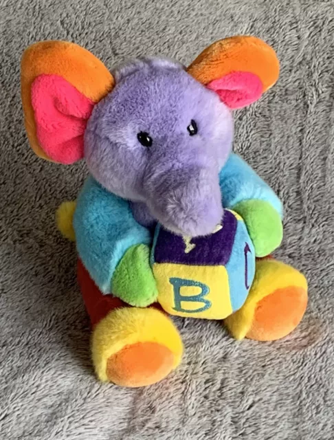 Elephant Baby Aurora Plush ABC's Musical Bright Multi Color Stuffed Animal Works