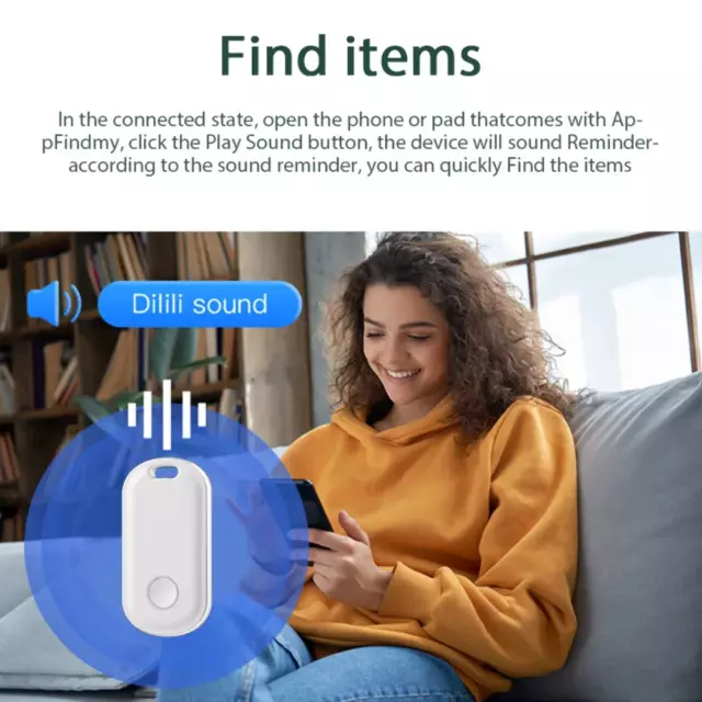 Smart Bluetooth GPS Tracker Works with Apple Find My APP Itag anti Lost Reminder 3