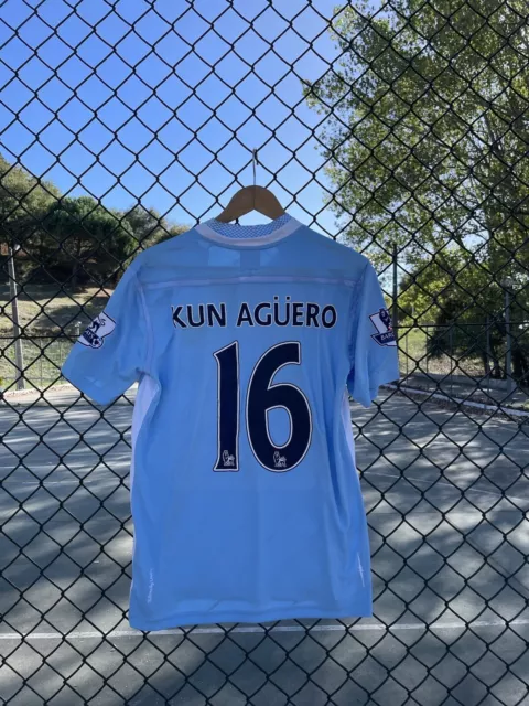 Sérgio Kun Aguero  jersey m. City  Home Size L