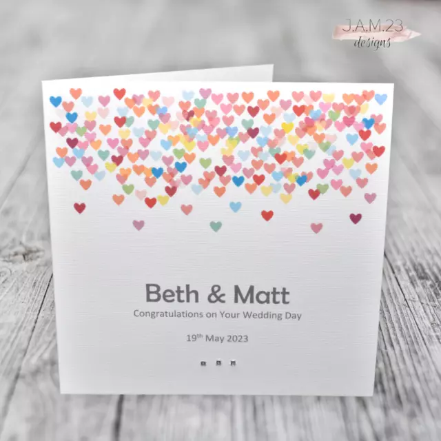 Personalised Wedding Day Card Handmade