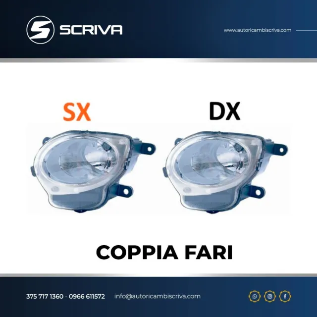 Coppia DX SX Fari Fanale Luce posizione Antinebbia sin dest FIAT 500 da 07  08