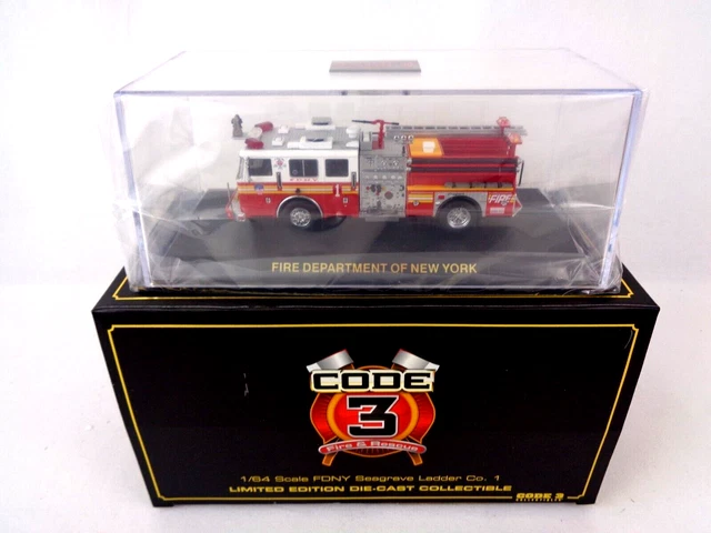 Seagrave Engine 1 FDNY - Code 3 - 1/64 - Camion Pompier Occasion