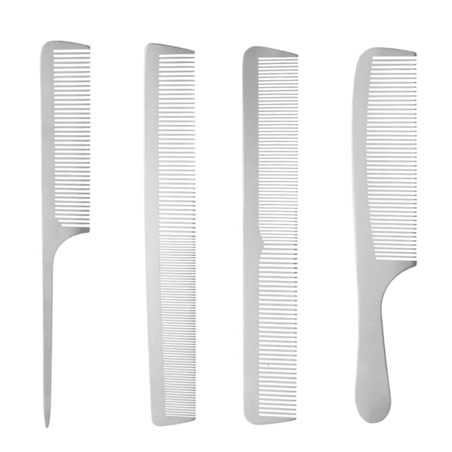 Peigne en Métal Anti-statique pour Découpe de Cheveux, Brosse à Coiffure à