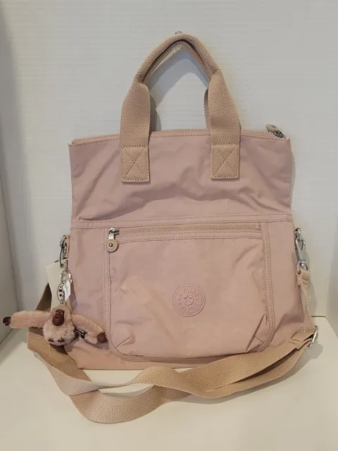 Kipling Eleva Nylon Crossbody Shoulder Tote Bag KI2363 Brilliant Pink NWT