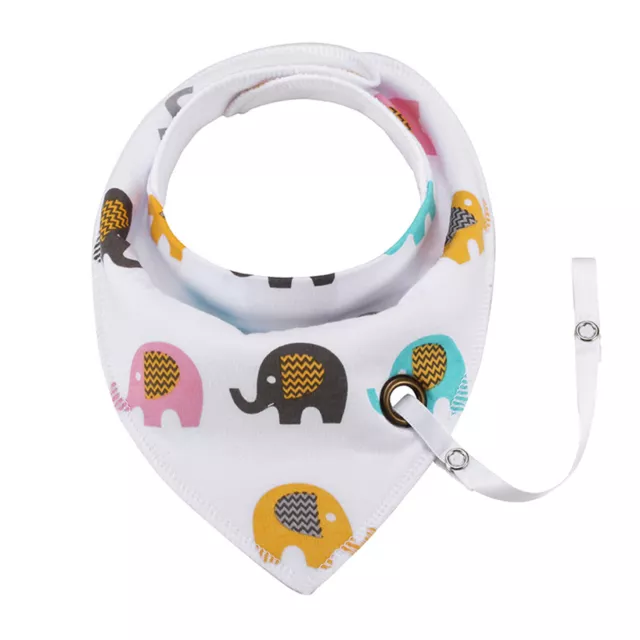 Baby Bib Cartoon Printed Feeding Supplies Baby Toddler Bib with Pacifier Rope