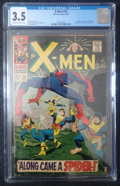 X-MEN #35 ➰ CGC 3.5 OW/WH PAGES ➰ Amazing Spider-man, Banshee, Changeling 1967