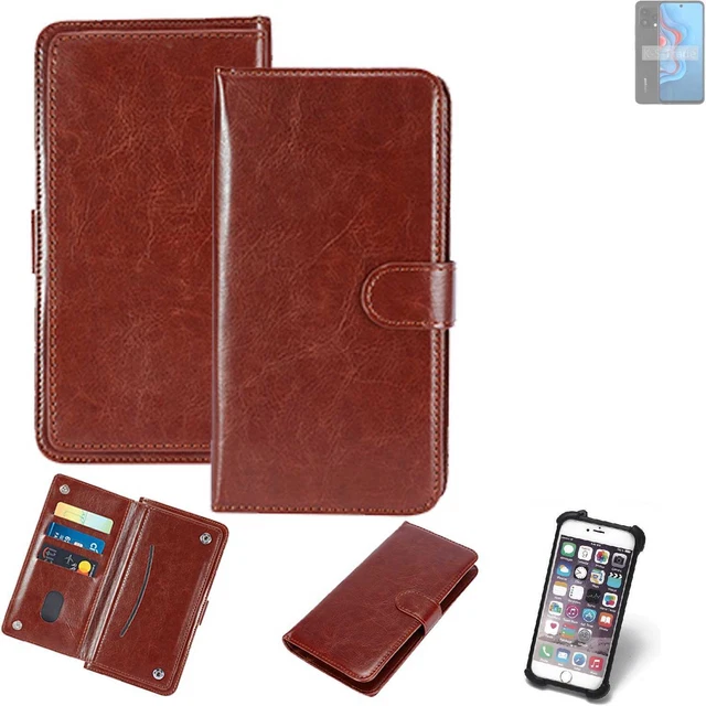 Housse étui Ceinture Pour Coolpad N10 Pro (2020) - Cuir Marron Avec Pince Métal