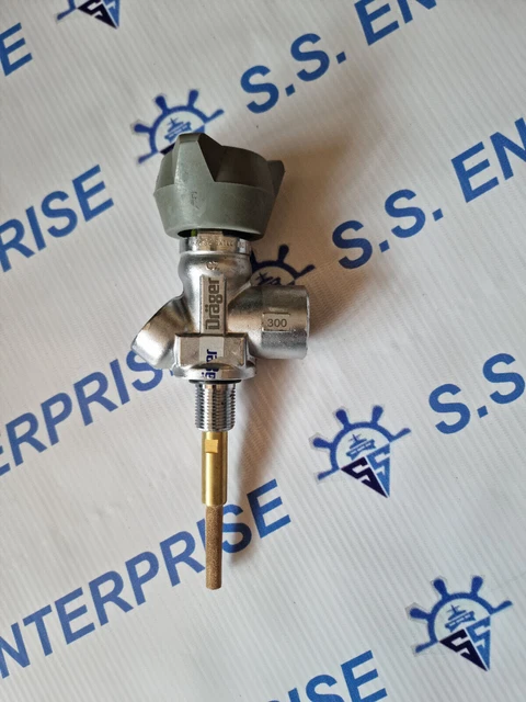 Breathing apparatus oxygen cylinder 300 bar valve with gauge