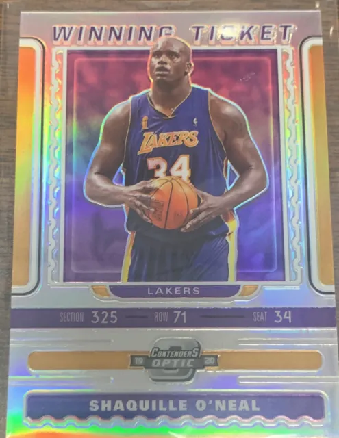 2019-20 Optic Contenders Winning Ticket Silver Prizm #5 Shaquille O'neal Lakers