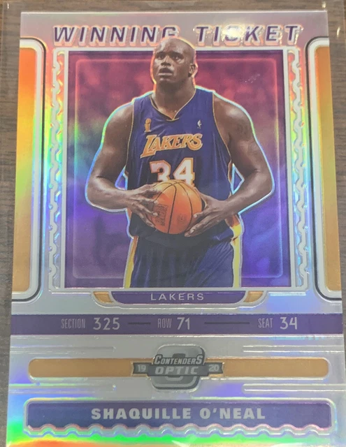 2019-20 Optic Contenders Winning Ticket Silver Prizm #5 Shaquille O'neal Lakers