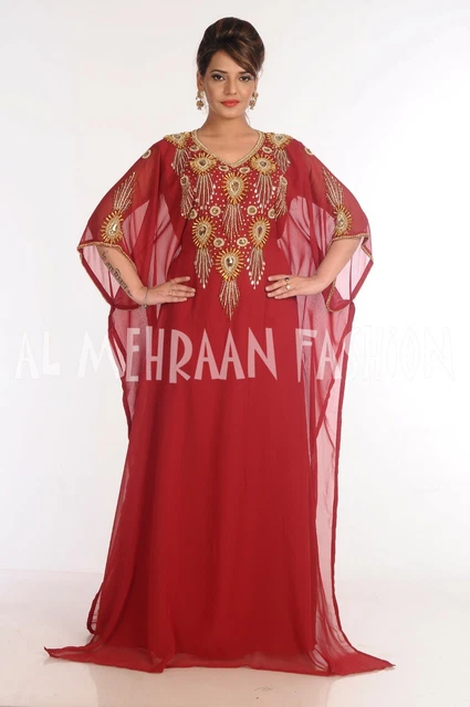 Caftano Marocchino Da Donna, Lungo Ricamato, Copricostume