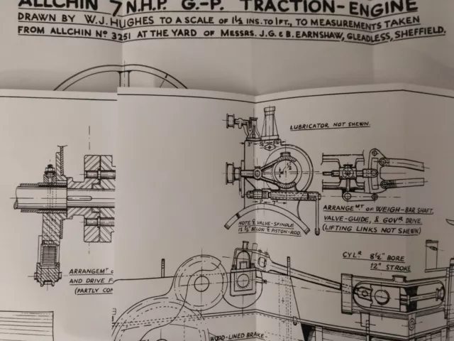 Allchin scale model miniature steam traction engine drawings TE 2, sheets 1 & 2