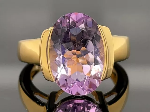 Schmuckjagd Ring Gr. 18 (Ca.56) 925/- Silber Vergoldet Mit Amethyst