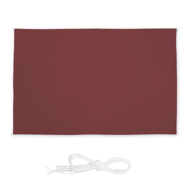 Voile d'ombrage rectangulaire Voile balcon jardin Protection solaire bordeaux