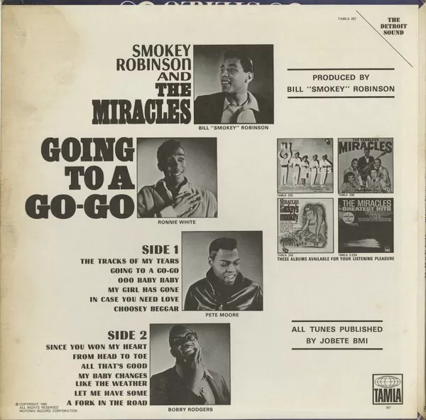 Smokey Robinson & the Miracles / Going To A Go-Go 1964 RARE EDIT US + INNER, EXC 3