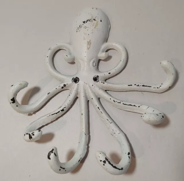 Sea Octopus Cast Iron Wall Key Jewelry Hooks Nautical Towel Hanger for Ship Boat