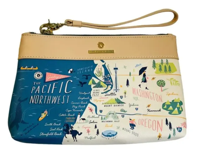 Spartina 449 Leather Trim Pacific Northwest Wristlet Wallet Purse