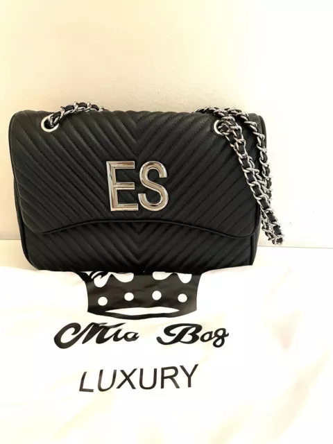 MIA BAG LUXURY BORSA DONNA 14636L PE PELLE NERO Tracolla Media Trapuntata EUR 120 00 PicClick IT