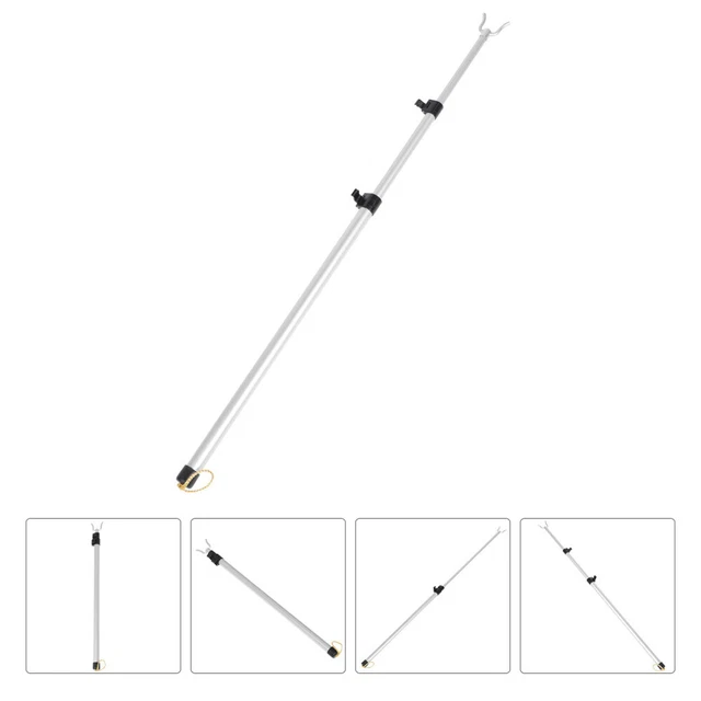 Abiti Guida Alluminio Lega Tessuto Appendiabiti Palo Bastone Palo Gancio Argento