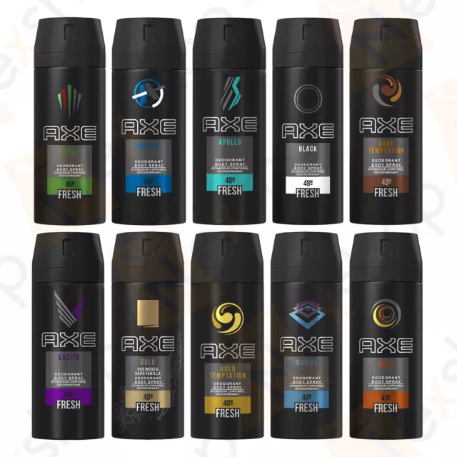 AXE 48-Hour Fresh Deodorant Body Spray Fragrance for Men 150ml - 1 / 3 / 6 Pack