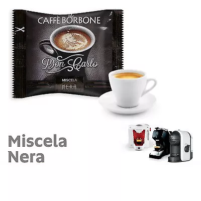 NERA Blend 100 Don Carlo coffee capsules compatibile with A Modo Mio by Borbone