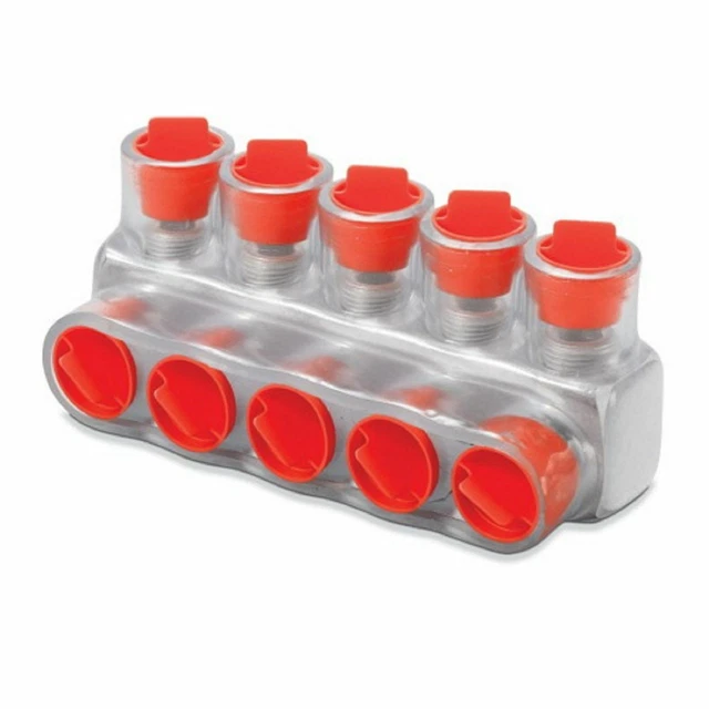Caisse De 100 Connecteurs D'épissure Aluminium Isolés Homac UOB 46 (pour Sections #4 à #6 AWG) - Neuf