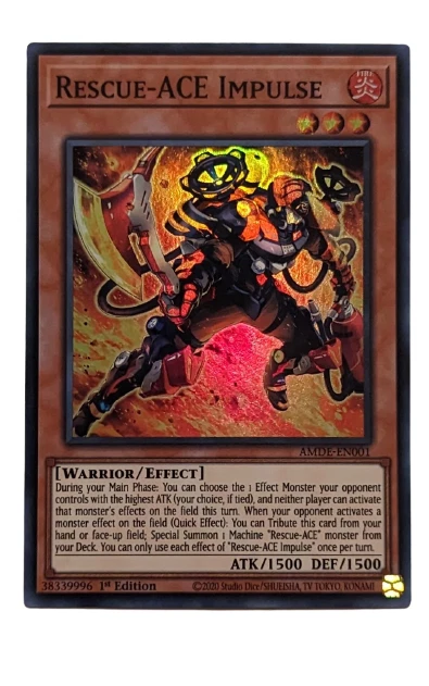 AMDE-EN001 Rescue-ACE Impulse Super Rare 1st Edition YuGiOh Card