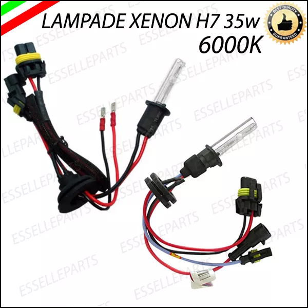 Coppia Lampade Ricambio Per Kit Xenon Xeno H7 6000K 35W 12V Luce Bianca