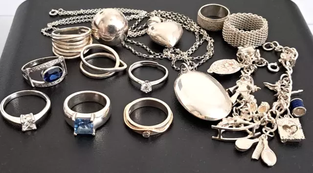 Solid Silver Ladies Job Lot of 925 Sterling Silver 106 Gram ( ALL GOOD TO WEAR)