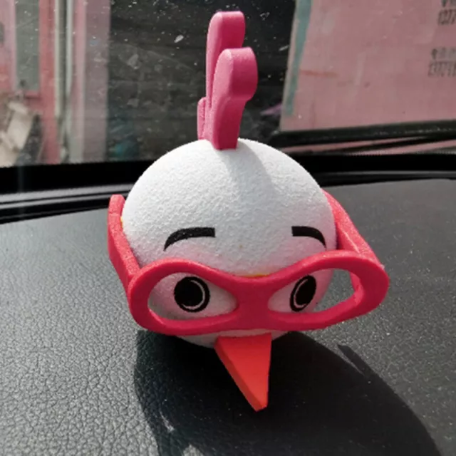 1Pc Cute glasses chickens car antenna pen topper aerial eva ball decor toy RC F1