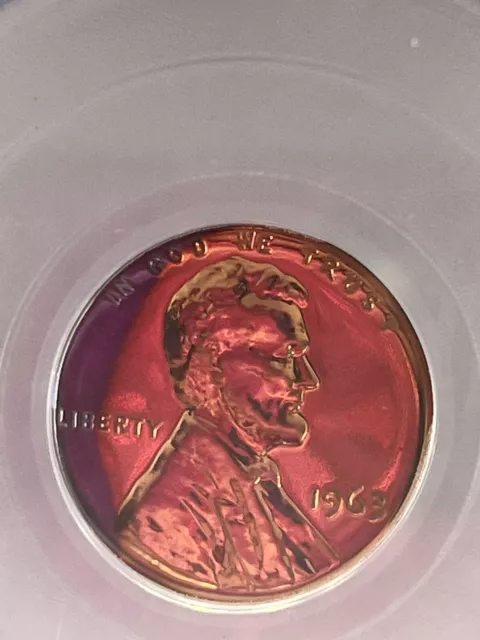 1963 PCGS  Lincoln memorial CENT PENNY PR67RD toned Stunning Coin 🪙