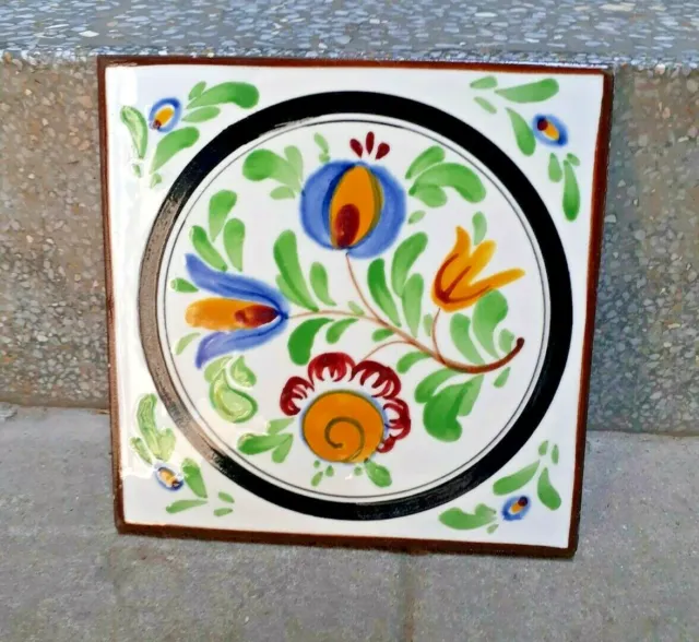 Rare Flowers Ceramic Tiles Porcelain Vintage Art Liberty Brand Made In Japan