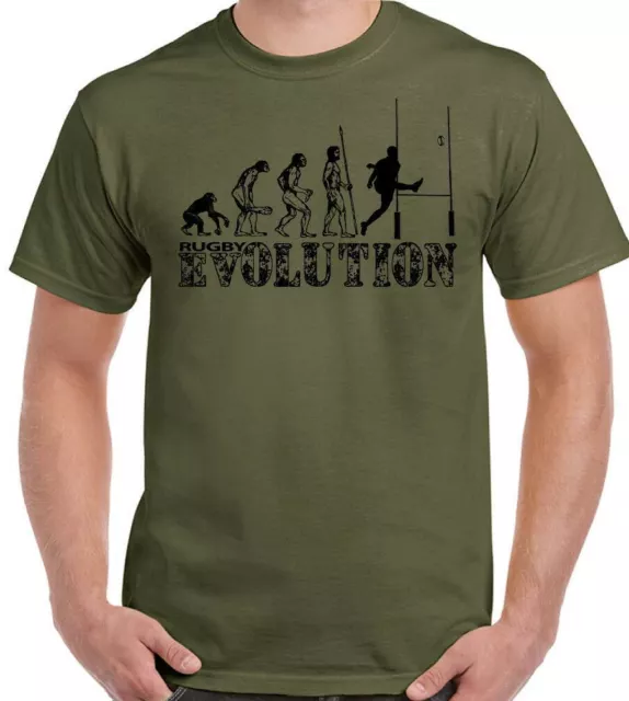Rugby T-Shirt Mens Funny England Wales Scotland Ireland Evolution Of Ape To Man
