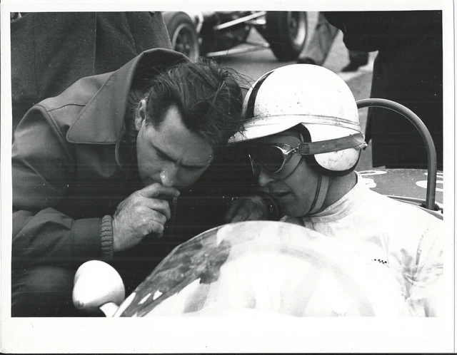JACK BRABHAM c.1962 B/W PHOTOGRAPH