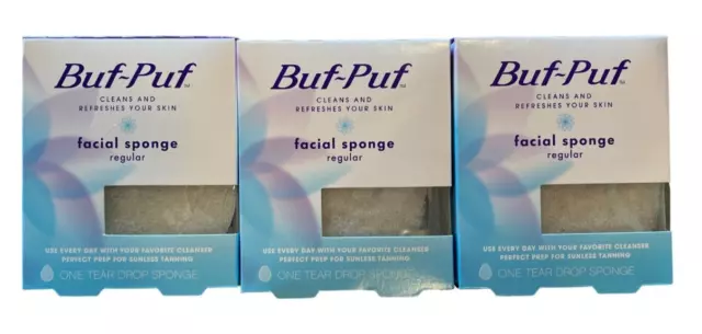 Buf-Puf normaler Gesichtsschwamm (3er-Pack) blau