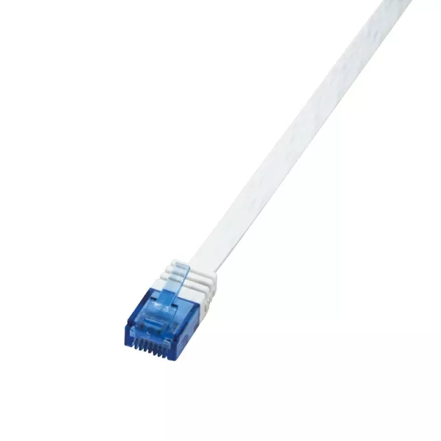 20m CAT6 flaches Patchkabel RJ45 weiss Internet/LAN/DSL/Netzwerkkabel Gibabit