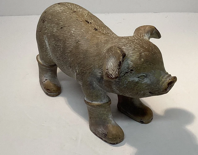 Pig With Boots Figurine