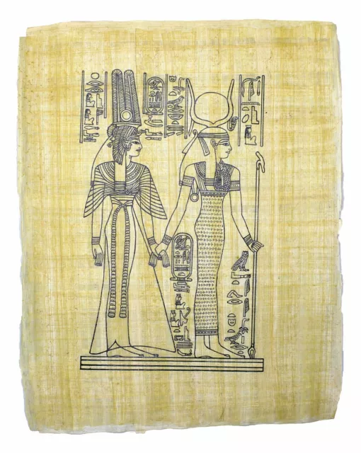 Papyrus Großformat "Isis & Nefertari" aus echtem Papyrus - von PGI-Shop