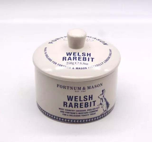 FORTNUM & MASON Welsh Rarebit Ceramic Pot with Lid Tub 250g