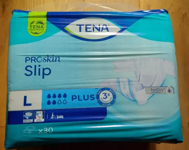 Tena Proskin Slip incontinence pads large Plus 30pk