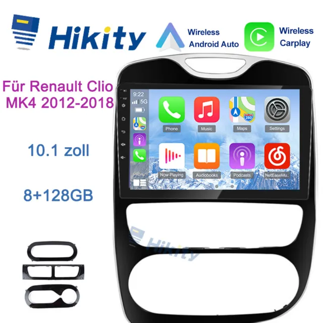 10.1"Android13 8+128G Autoradio GPS Navi Carplay Für Renault Clio MK4 2012-2018