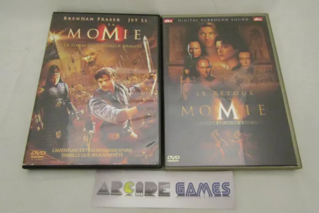 LOT 2 DVD LE RETOUR DE LA MOMIE + LA TOMBE DE L'EMPEREUR DRAGON (vendeur pro)