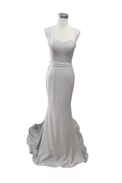 PORTIA & SCARLETT Sophia Ice Grey Mermaid Gown. Size XS-S. NWT $550