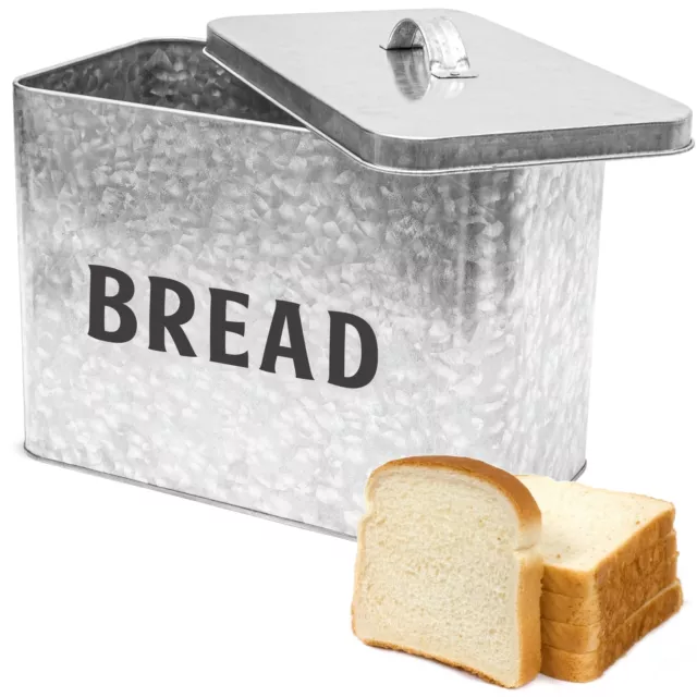 Farmhouse Bread Box Extra Large 30% Thicker Stainless Steel Bread Box for Kitch
