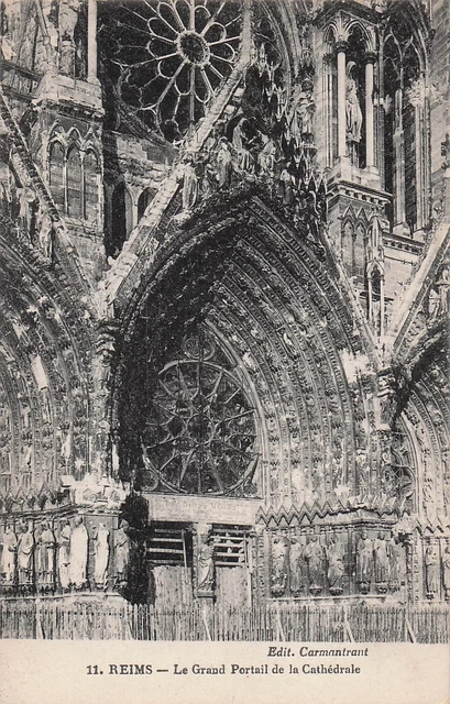 51-reims-le-grand-portail-de-la-cathedrale-eur-5-90-picclick-fr