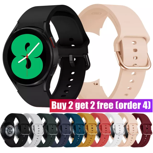For Samsung Galaxy Watch 4 40mm 44mm Sport Silicone Wrist Band Replacement Strap