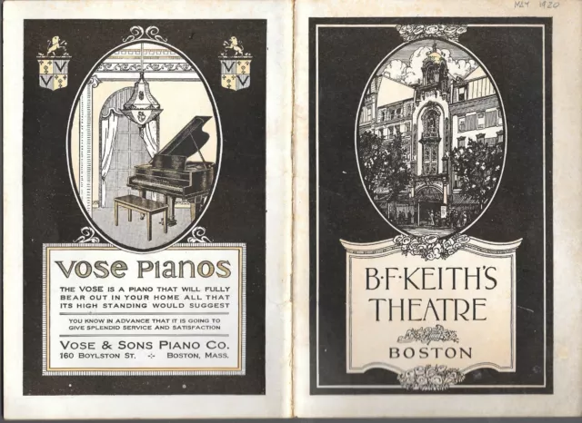 1920 Program B.F. Keith's BOSTON Vaudeville Theatre