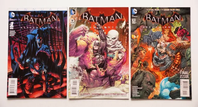 Batman Arkham Knight #9,12 & Annual #1 (2015 DC) Tomasi,Kubert,Scarecrow,VF/NM-