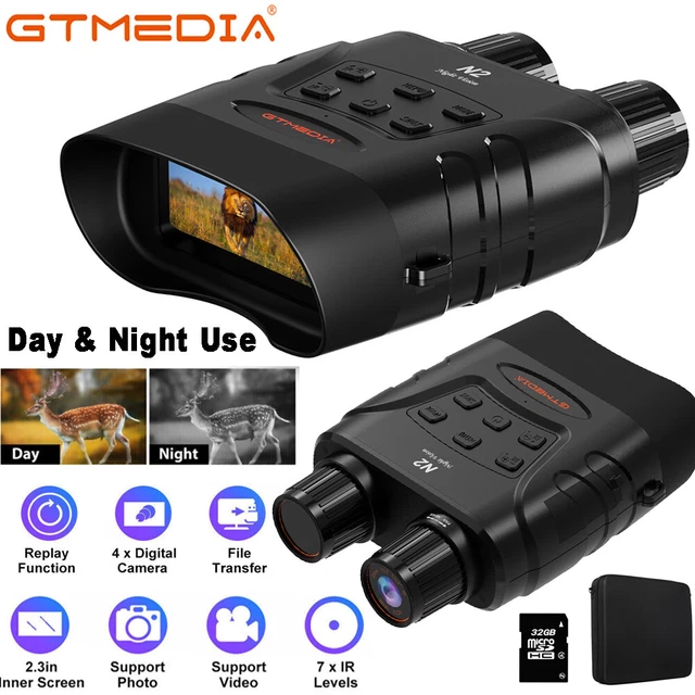 850NM DIGITAL IR Night Vision Binoculars Hunting Goggles 1080P Record